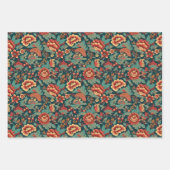 Japanse bloemenreeks inpakpapier vel (Voorkant)