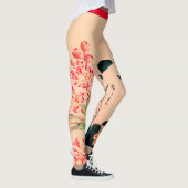 JAPANSE BLOEMKUNST GEDRUKTE LEGGINGS (Rechts)