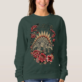 Japanse Bloemrijke Stegosaurus Kunst Trui