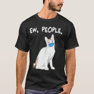 Japanse Bobtail Ew Mensen met een kat-gezichtsmask T-shirt