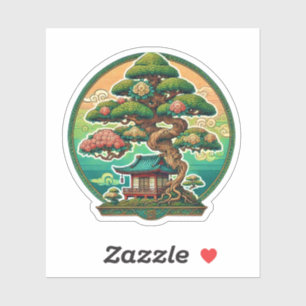 Japanse Bonsai-boom Sticker