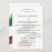 Japanse Bonsai Tree Wedding Kaart (Voorkant / Achterkant)