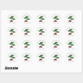 Japanse Bonsai Tree Wedding Ronde Sticker (Vel)