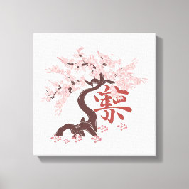Japanse boom canvas afdruk