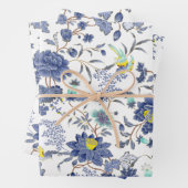 Japanse botanische kerkhoesbloem inpakpapier vel (In situ)