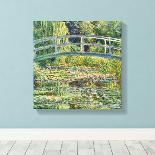 Japanse Bridge Claude Monet Fine Art Canvas Afdruk (Insitu (Houten vloer))