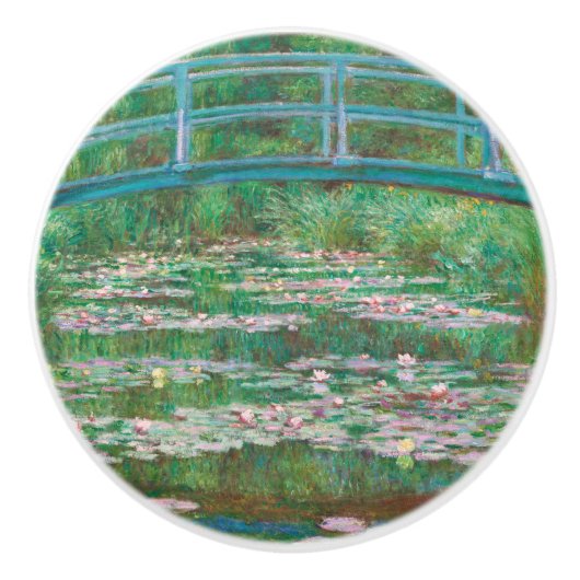 Japanse Bridge Claude Monet Fine Art Keramische Knop (Voorkant)