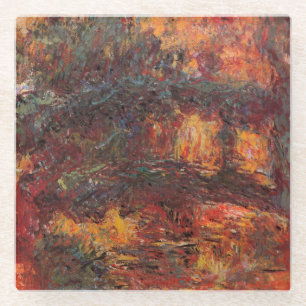 Japanse brug - Claude Monet - c1920 Glazen Onderzetter