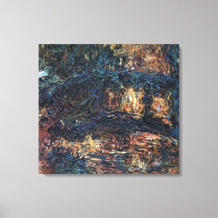 Japanse Brug door Claude Monet, Vintage Fine Art Canvas Afdruk