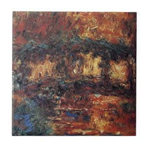 Japanse Brug door Claude Monet, Vintage Fine Art Tegeltje