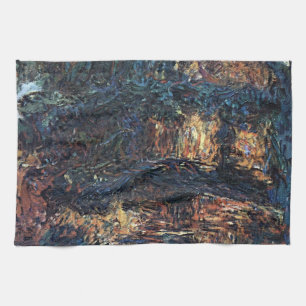 Japanse Brug door Claude Monet, Vintage Fine Art Theedoek