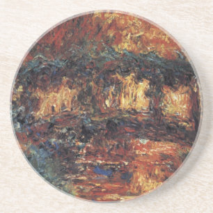 Japanse Brug door Claude Monet, Vintage Fine Art Zandsteen Onderzetter