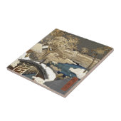 Japanse brug in de sneeuw tegeltje (Zijkant)