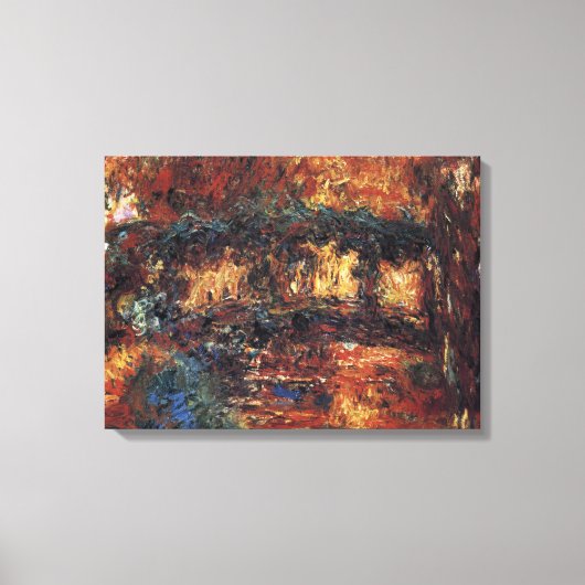 Japanse brug van Claude Monet, Kunst Canvas Afdruk (Voorkant)