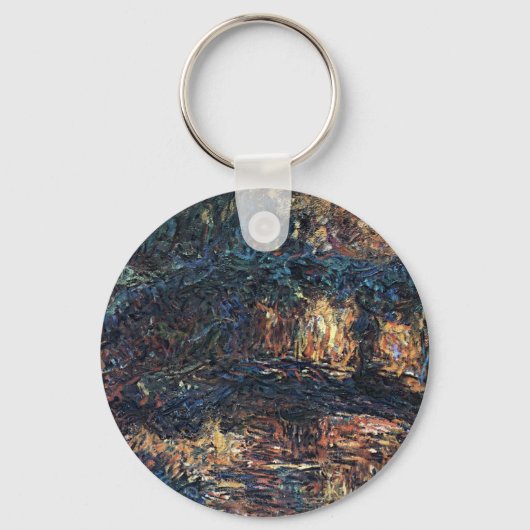 Japanse Brug van Claude Monet, Vintage Fine Art Sleutelhanger (Voorkant)