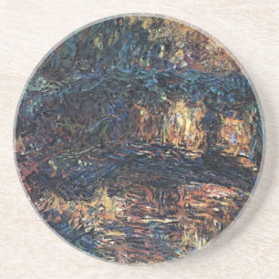 Japanse Brug van Claude Monet, Vintage Fine Art Zandsteen Onderzetter