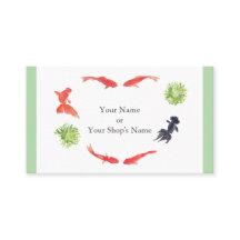 Japanse businesscard met een waterverfschildering
