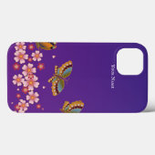 Japanse Butterflies Sakura Blossom gepersonaliseer Case-Mate iPhone Case (Achterkant (horizontaal))