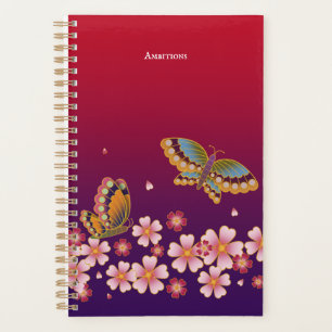 Japanse Butterflies Sakura Blossom gepersonaliseer Planner