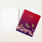 Japanse Butterflies Sakura Blossom gepersonaliseer Planner (Display)