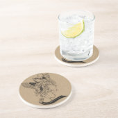 Japanse Butterfly Angel Zandsteen Onderzetter (Zijkant)