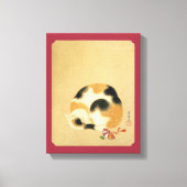 Japanse Calico-kat, Hanabusa Itchō Canvas Afdruk (Voorkant)