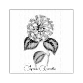Japanse Camellia Flowers Rubber Stamp Rubberstempel (Afrduk)