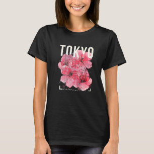 Japanse Cherry Blossom Artwork Tokyo Japan Aesthe T-shirt