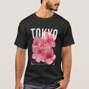 Japanse Cherry Blossom Artwork Tokyo Japan Aesthe T-shirt