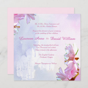 Japanse Cherry Blossom Custom Wedding Invitation Kaart