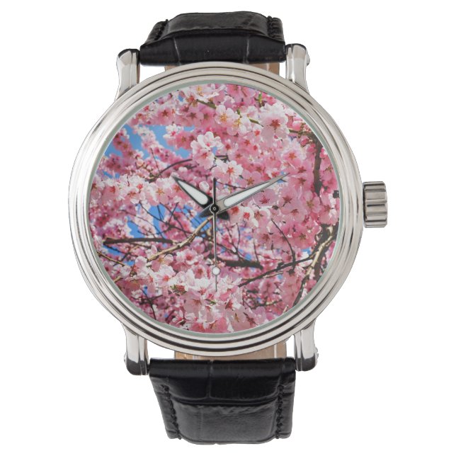 Japanse Cherry Blossom Horloge (Voorkant)