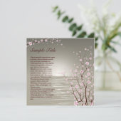 Japanse Cherry Blossom Invitation 01 Kaart (Staand voorkant)