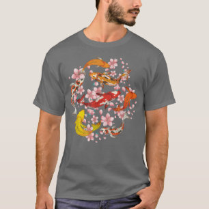 Japanse Cherry Blossom Taisho Sanke Koi Sakura Ko T-shirt