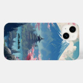 Japanse Cherry Blossoms Mountain I Telefoonhoesje Case-Mate iPhone Case (Achterkant (horizontaal))