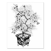 Japanse Cherry Bonsai Boom kunststempel Rubberstempel (Afrduk)