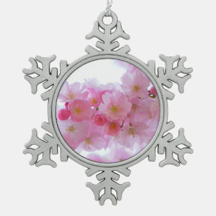 Japanse Cherry Tree Flower Tin Sneeuwvlok Ornament