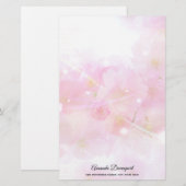 Japanse Cherry Tree met Pastel Pink Blossom Briefpapier (Voorkant / Achterkant)