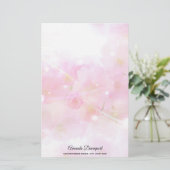 Japanse Cherry Tree met Pastel Pink Blossom Briefpapier (Staand voorkant)