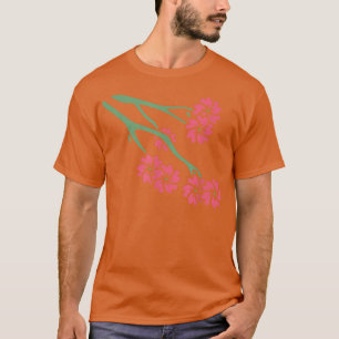 Japanse Cherry tree Sakura blossom minimalistische T-shirt