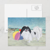 Japanse Chin Beach Ball Briefkaart (Voorkant / Achterkant)