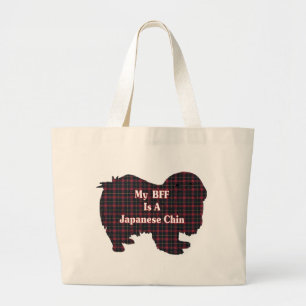 Japanse Chin BFF-cadeautjes Grote Tote Bag