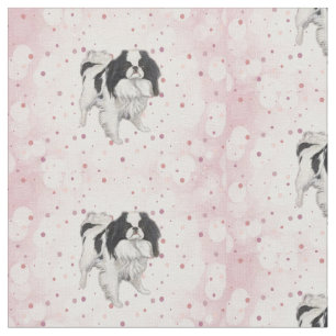 Japanse Chin Dog Art Fabric Stof
