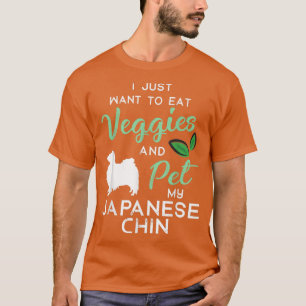 Japanse Chin Funny Vegan Hondenliefhebber Eigenaar T-shirt