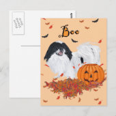 Japanse Chin Halloween Briefkaart (Voorkant / Achterkant)