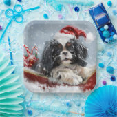 Japanse Chin Hond Kerstmis Feest Papieren Bordje (Feest)