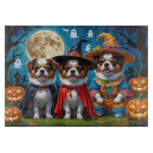 Japanse Chin Honden Pompoen Halloween Grappig Snijplank