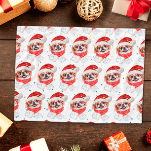 Japanse Chin Hondenras Kerststerren Fleece Deken