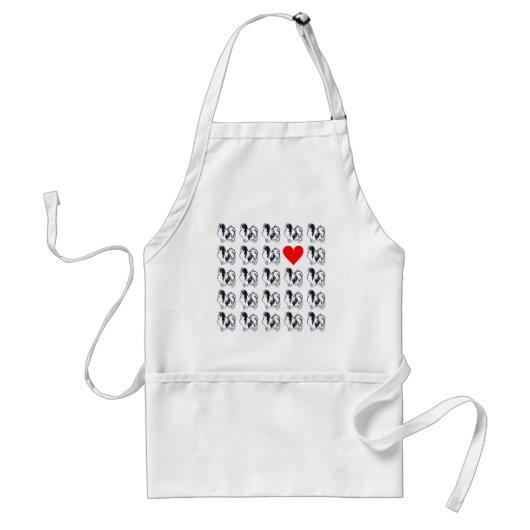 Japanse Chin Multi Love Cooking Apron Standaard Schort (Voorkant)