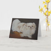 Japanse Chin Notecard Kaart (Gele Bloem)