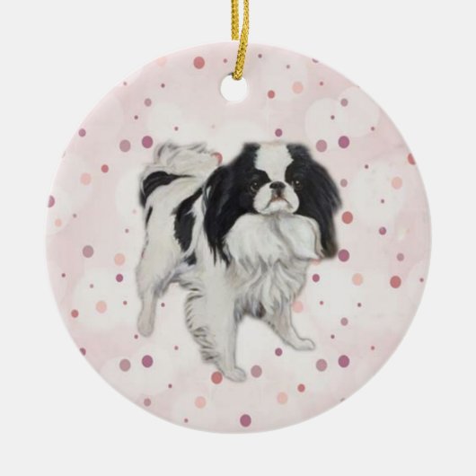 Japanse Chin Original Dog Art Ornament (Voorkant)